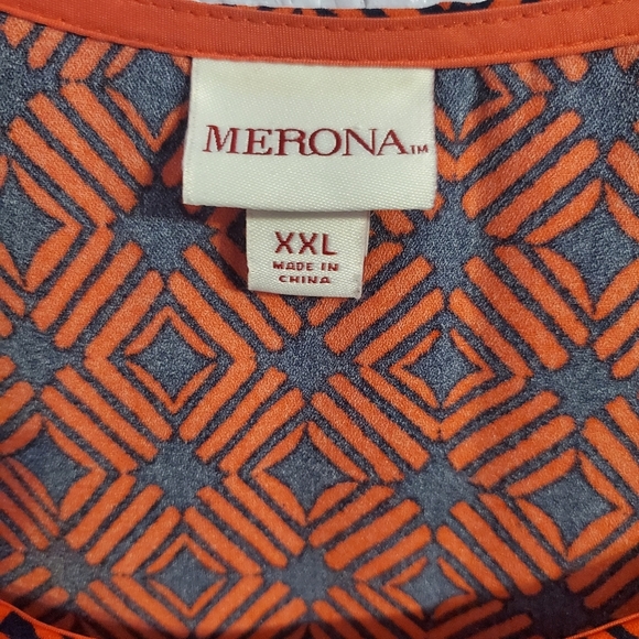 Merona Women's Geometric Print Shift Dress XXL - Picture 4 of 5